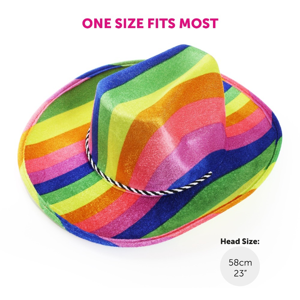 Rainbow Pride Cowboy Hat