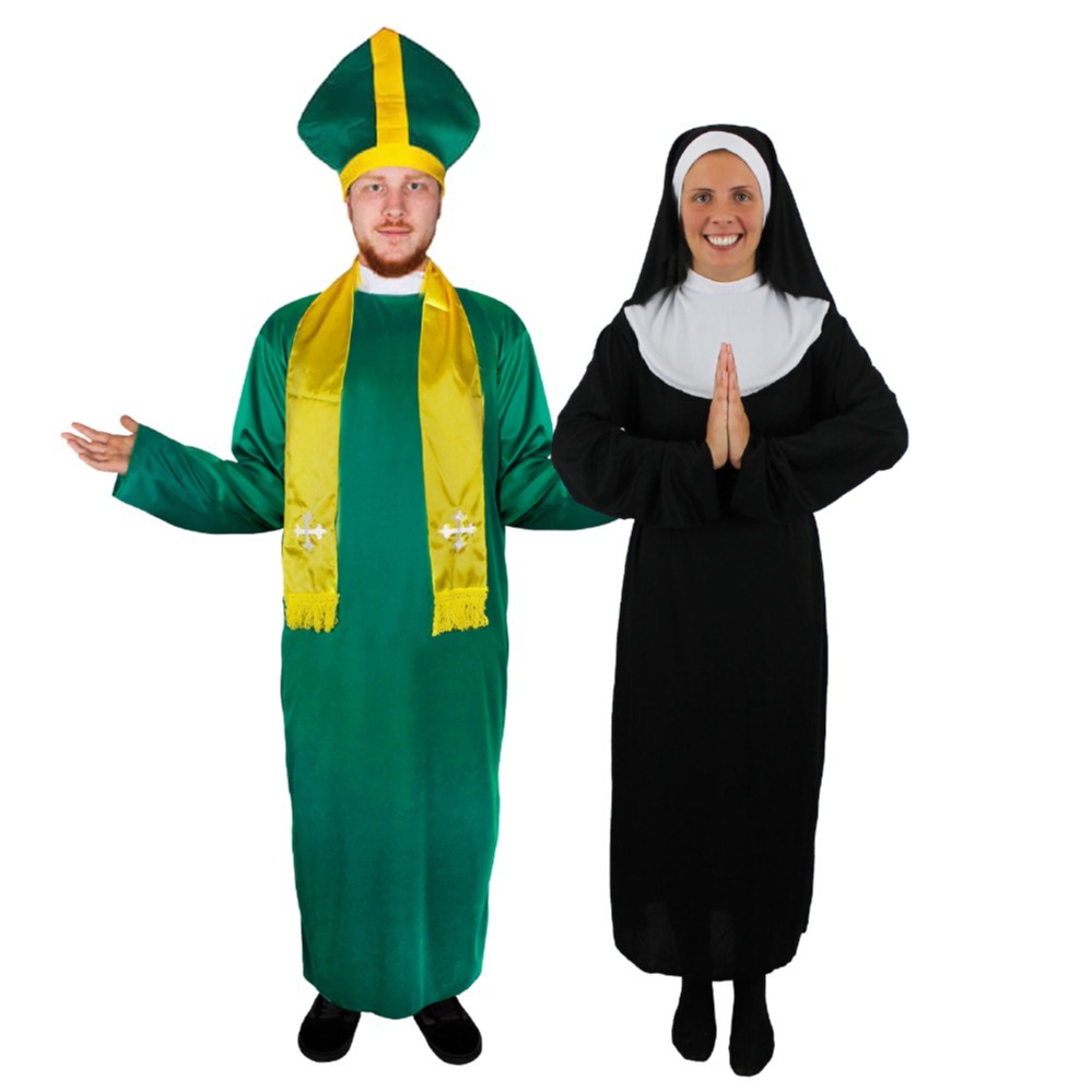 Click to view product details and reviews for Adults Irish Priest Nun Couples Costume Large Large.