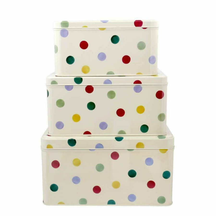 Emma Bridgewater - Polka Dots Original Set 3 Square Cake Tins