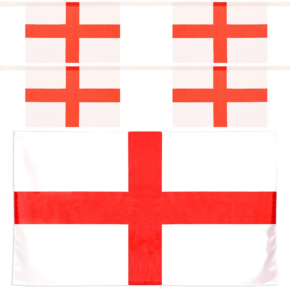Click to view product details and reviews for England Bunting And St Georges Cross Flag Set.