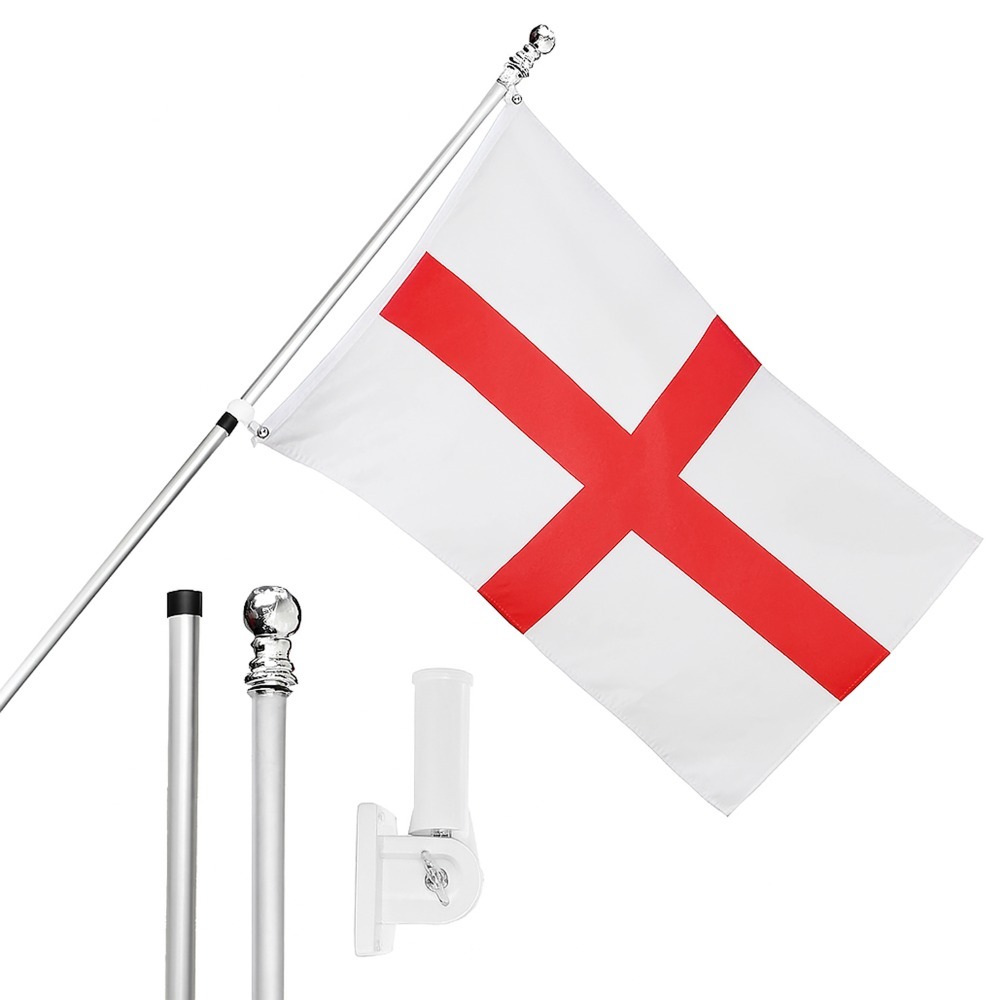 Click to view product details and reviews for Large 5ft X 3ft England Flag With 6ft Pole Wall Bracket.