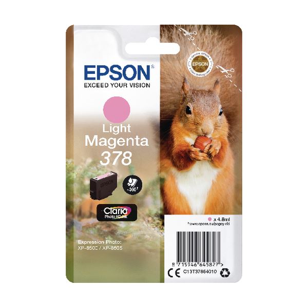Click to view product details and reviews for Epson 378 Light Magenta Hd Ink Ep64582.