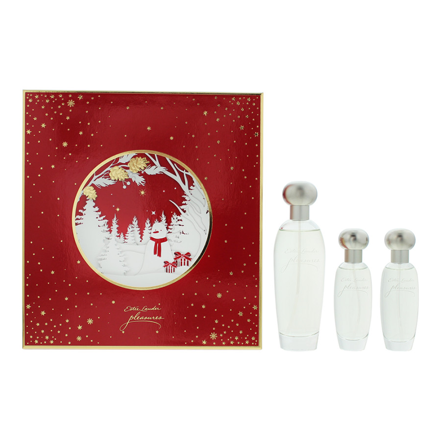 Estee Lauder Pleasures Eau de Parfum 100ml + 2 x 30ml Gift Set For Her