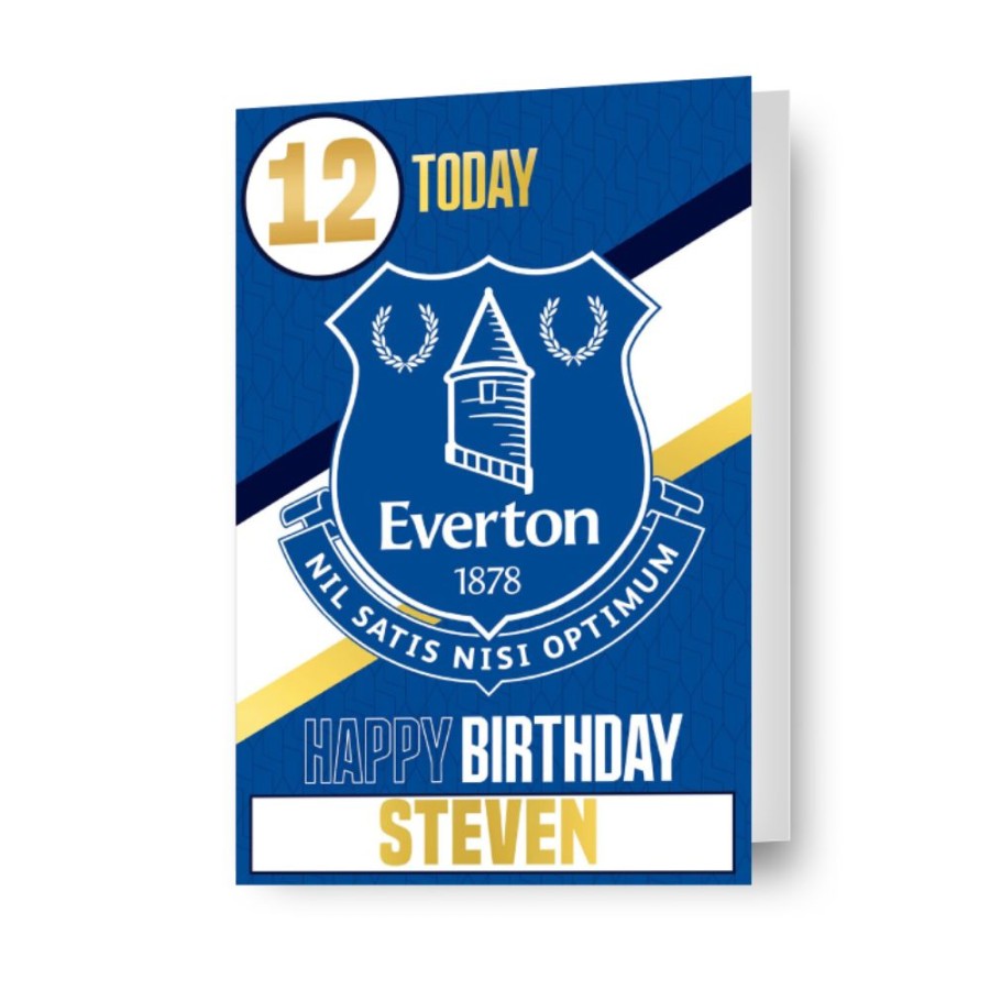 Click to view product details and reviews for Everton Fc Personalise Birthday Card With Sticker Sheet.