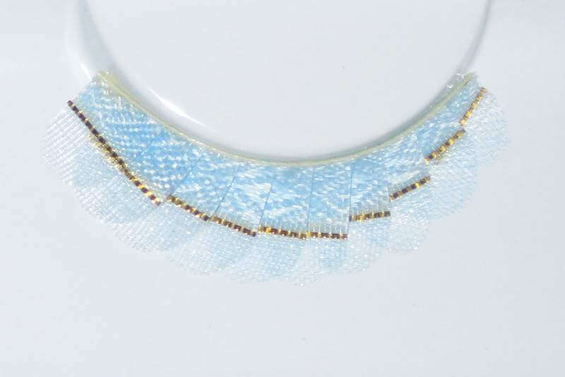 Eye Lashes Golden strap on Blue Past