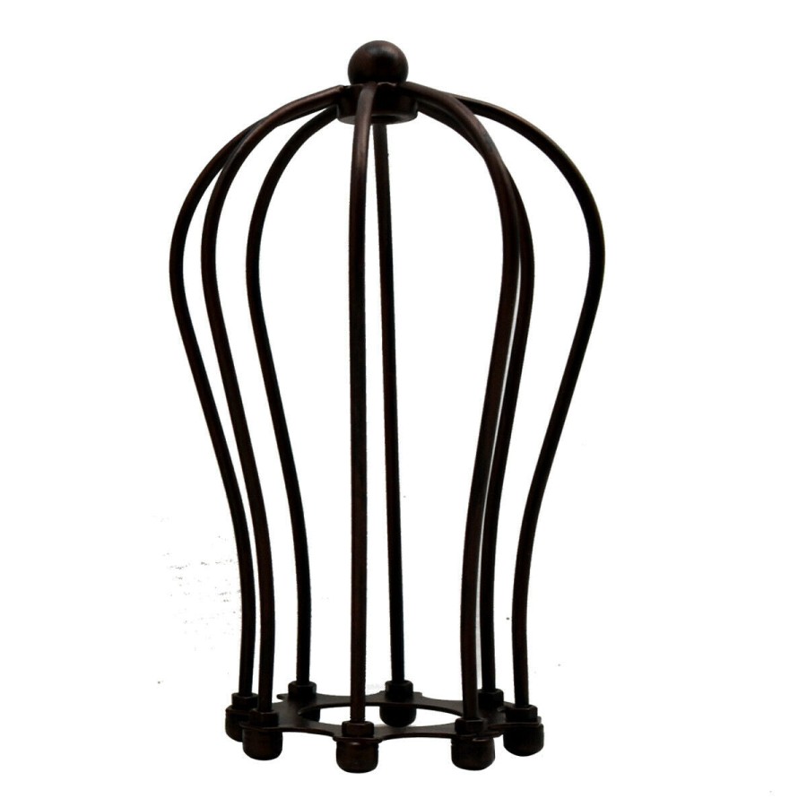 Ledsone Uk Ltd Metal Balloon Cage Shade Wall Easy Fit Hanging Light ~2444 - Rustic Red