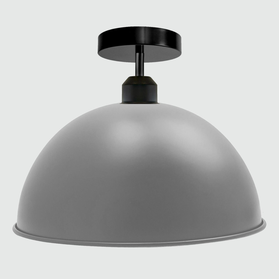 Click to view product details and reviews for Industrial Vintage Dome Style Shade Light Fixtures 3394 Grey No.