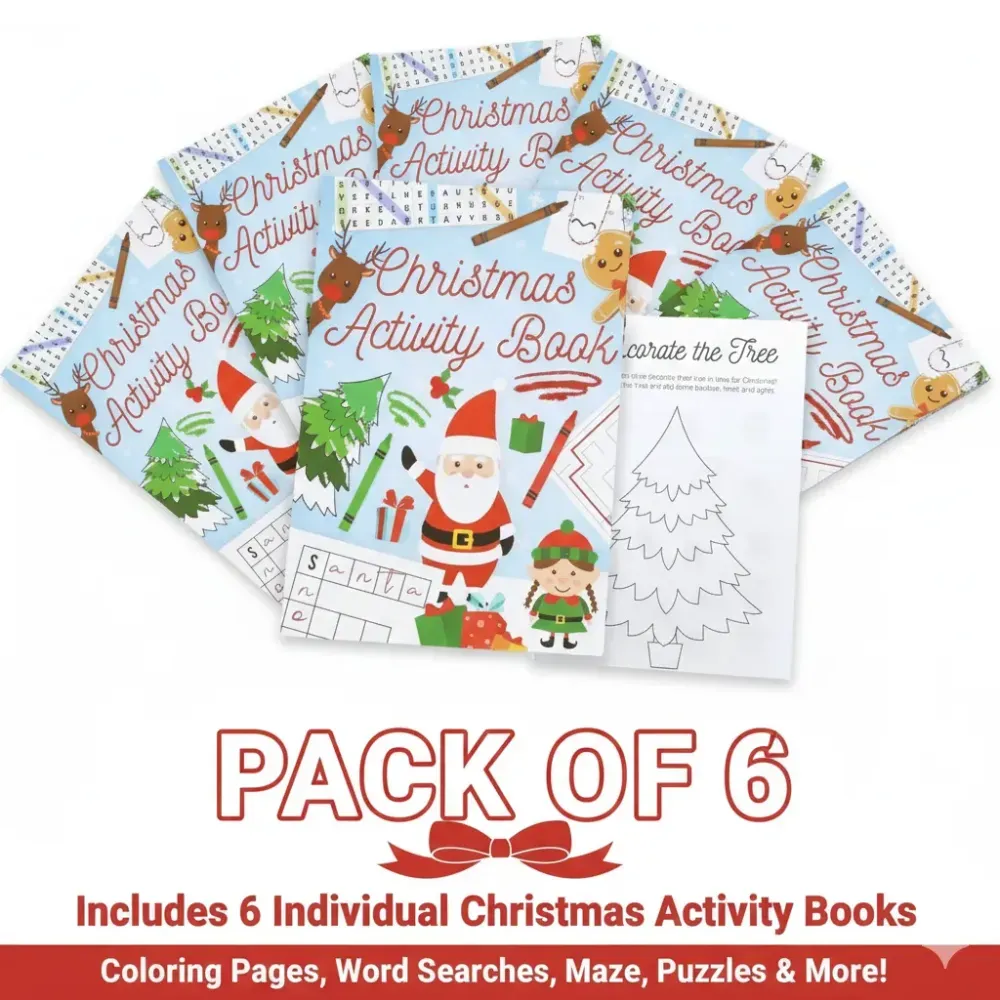 Christmas Mini Puzzle Books - Pack of 6