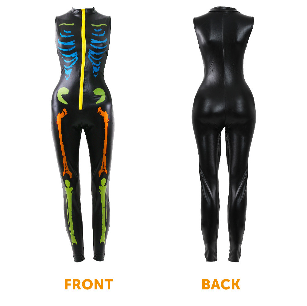 Ladies Neon Skeleton Jumpsuit
