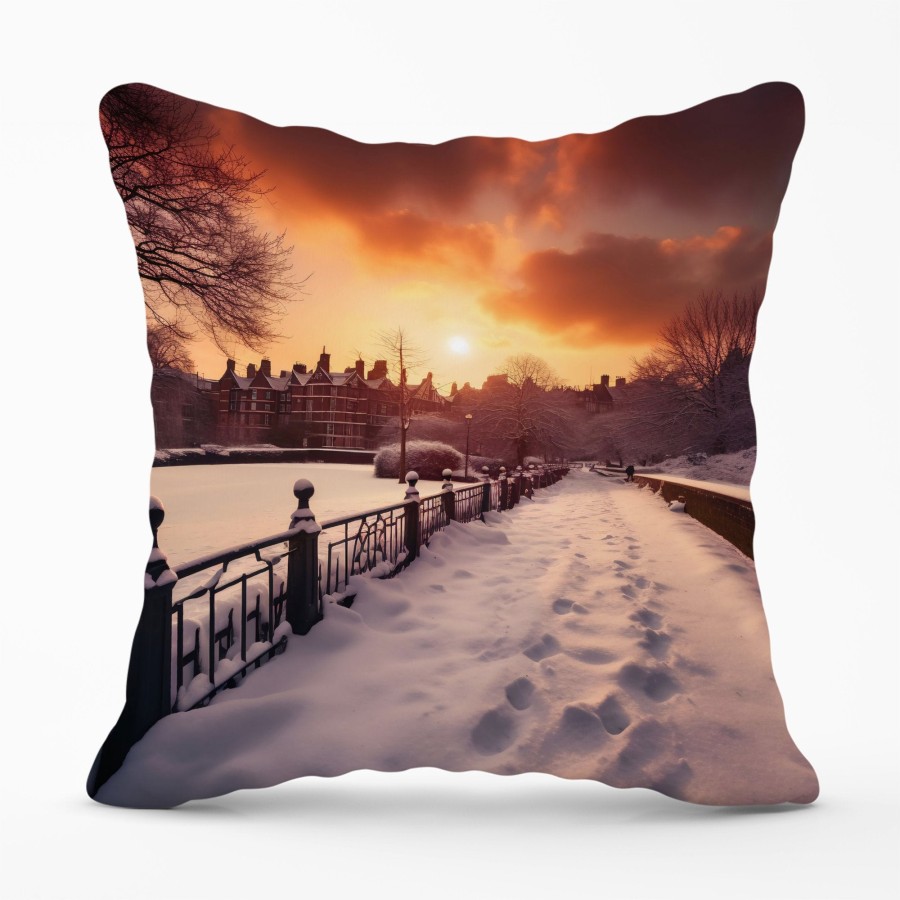 A Snowy Walk In London Cushions