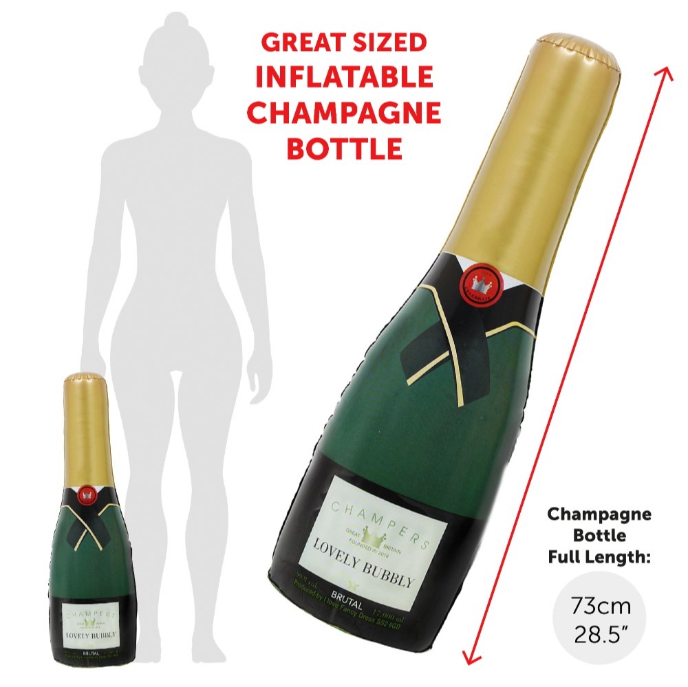 2000's Singer Accessory Set - Beehive Wig, Red Lipstick, Fake Cigarettes & Inflatable Champagne Bottle