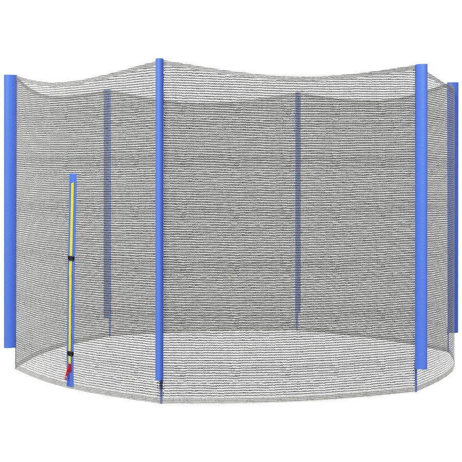 SPORTNOW 10ft Trampoline Net Replacement Safety Net with Zipped Door, Blue