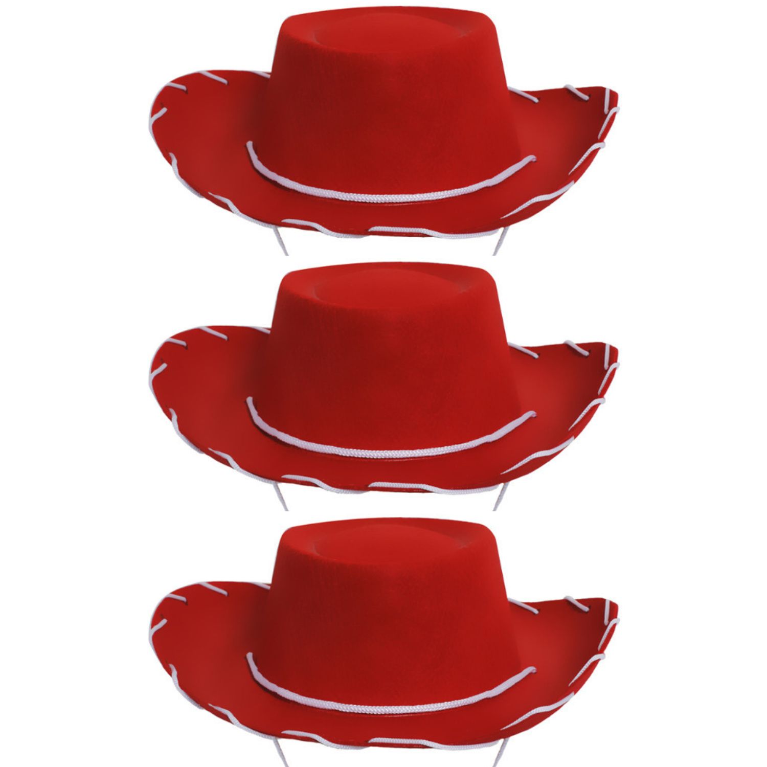 Click to view product details and reviews for Childs Red Cowboy Hat Pack Of 3.