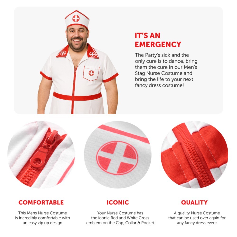 Mens Nurse Stag Do Costume