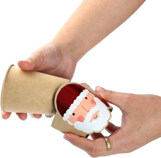 Pack of 10 Christmas Cups - Santa and Elf Cups