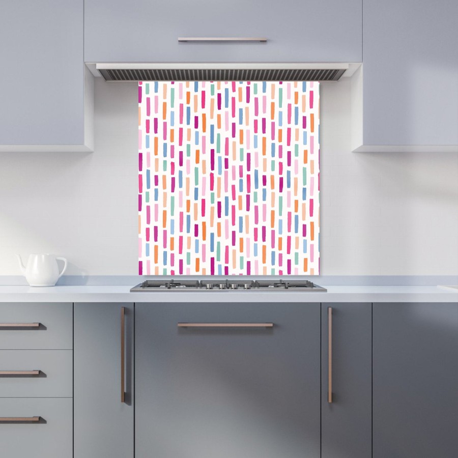 Click to view product details and reviews for Vertical Abstract Brush Pattern Kitchen Splashback W700mm X H650mm.