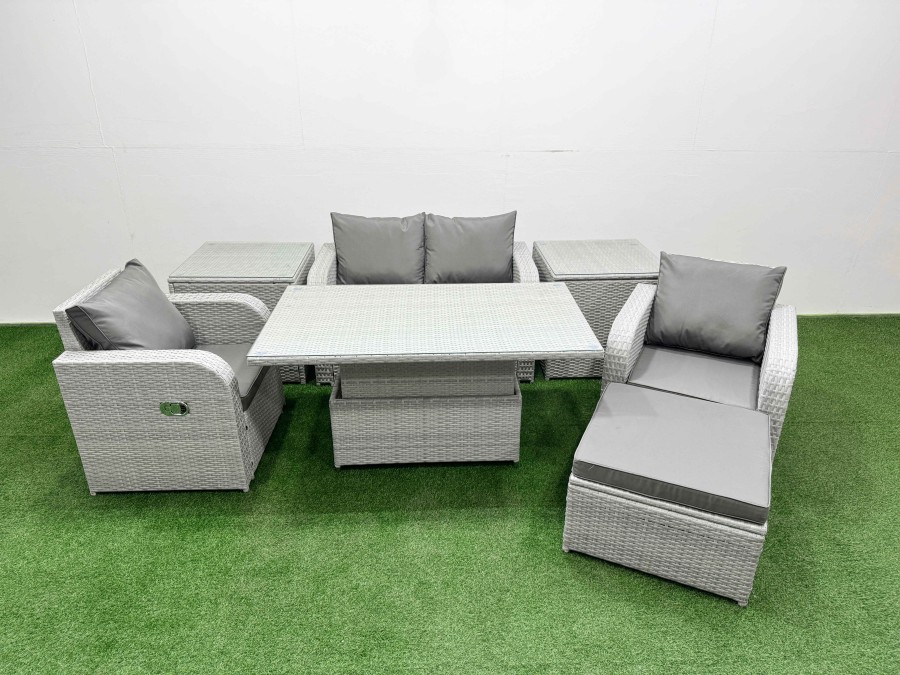 Click to view product details and reviews for Fimous Light Grey Pe Wicker Rattan Garden Furniture Set Sofa Set Reclining Chair Adjustable Lifting Dining Or Coffee Table 5 Seater With Footstool 2 S. Click to view product details and reviews for Fimous Light Grey Pe Wicker Rattan Garden Furniture Set Sofa Set Reclining Chair Adjustable Lifting Dining Or Coffee Table 5 Seater With Footstool 2 S.