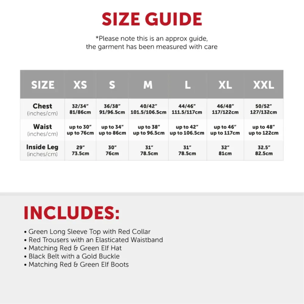 Adults Dartboard Elf Costume