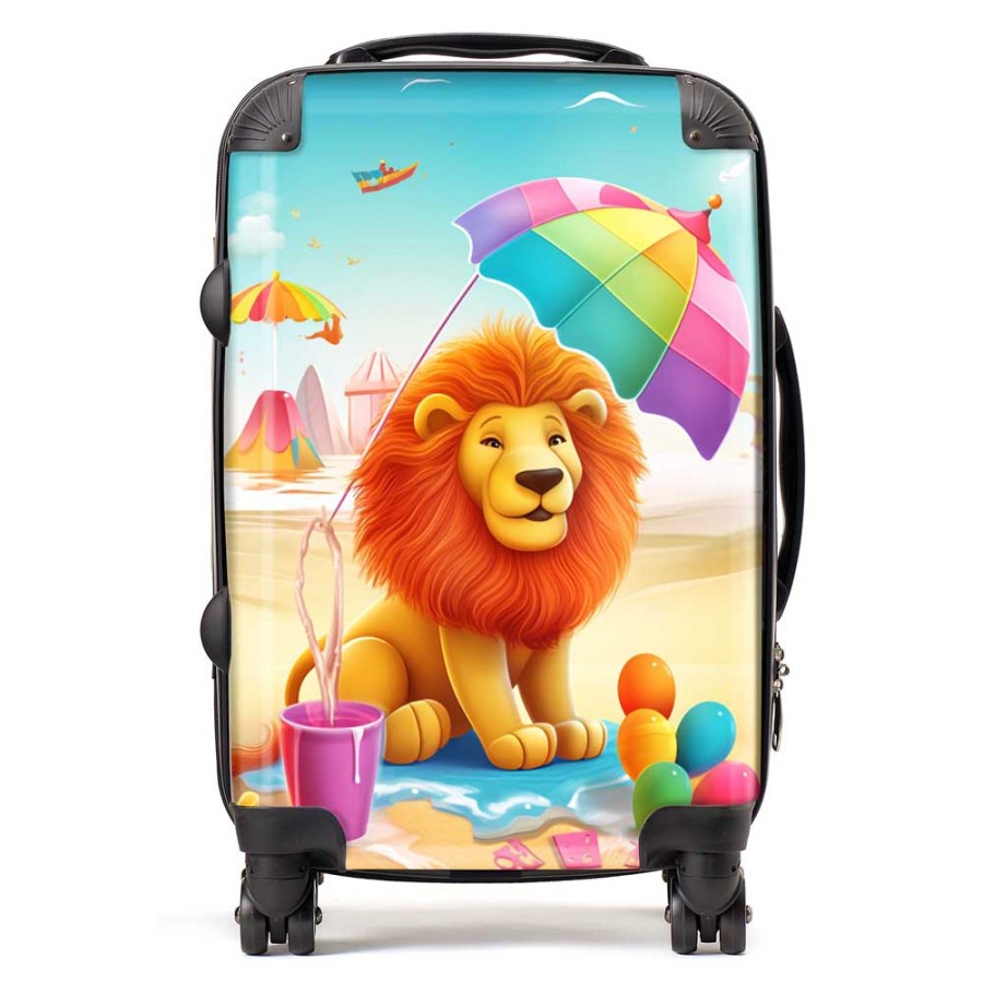 Click to view product details and reviews for Lion On A Beach Holiday Suitcase Cabin.