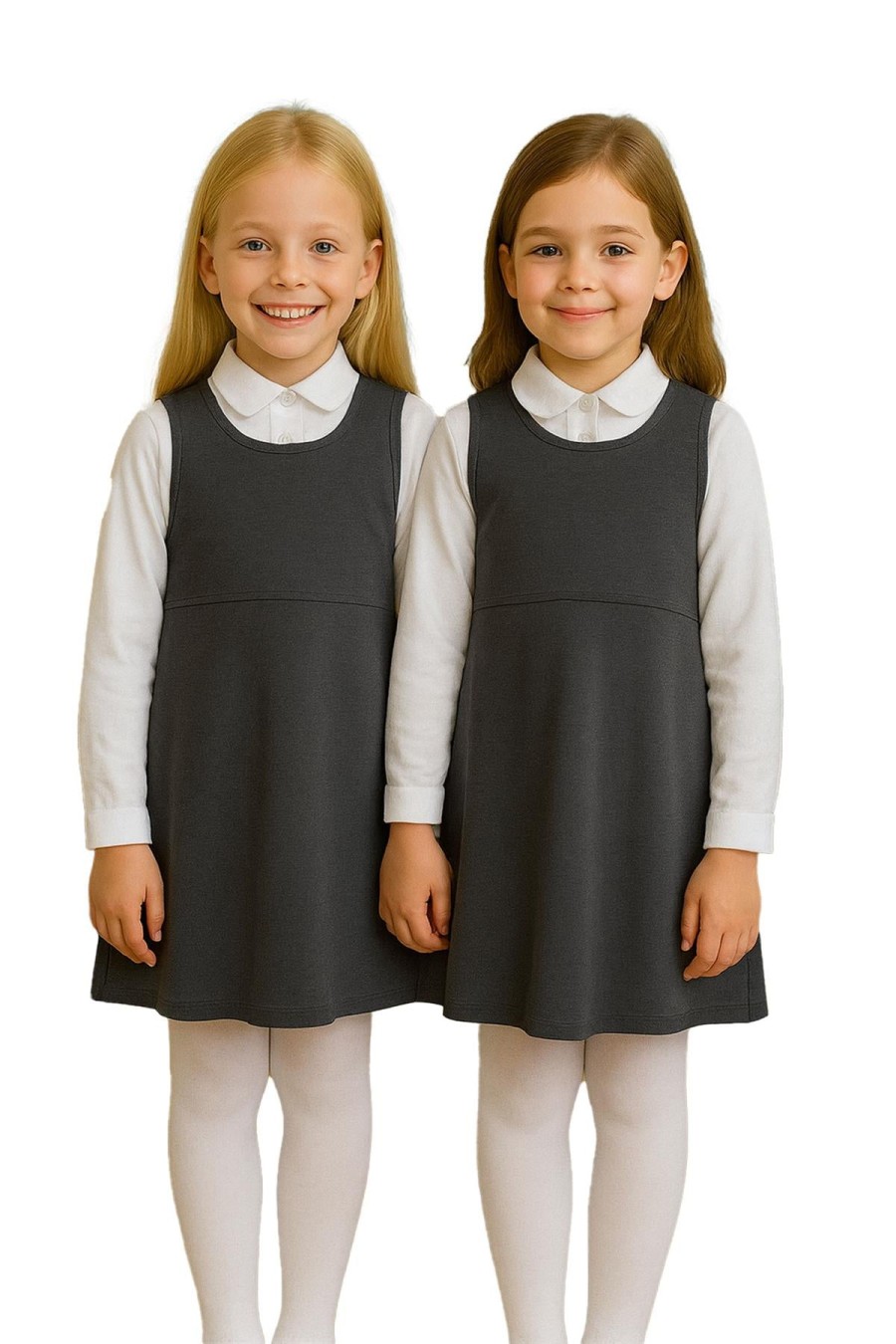 Click to view product details and reviews for Kids Girls 2 Pack Plain School Uniform Pinafore Dress Comfortable School Dress 13 14 Years Grey.