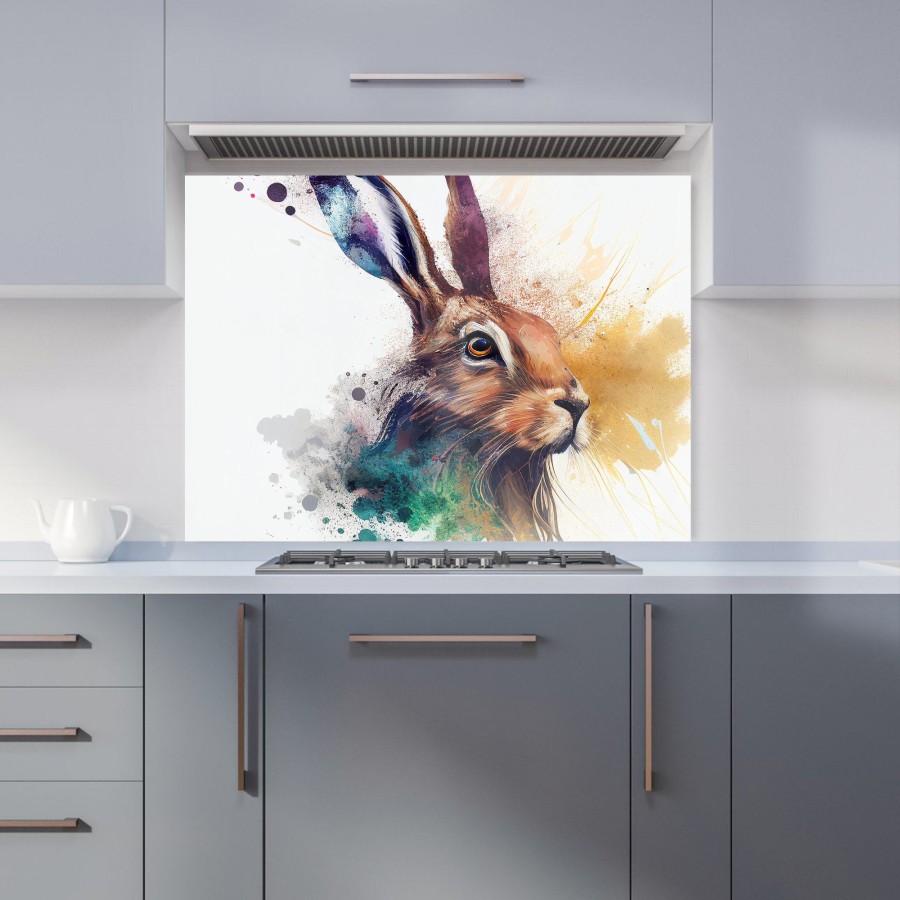 Click to view product details and reviews for Hare Close Up Splashart Kitchen Splashback W595mm X H745mm.