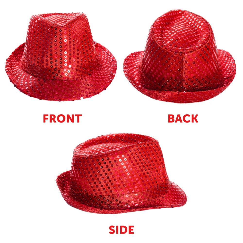 Red Accessory Set - Sequin Trilby & Bow Tie