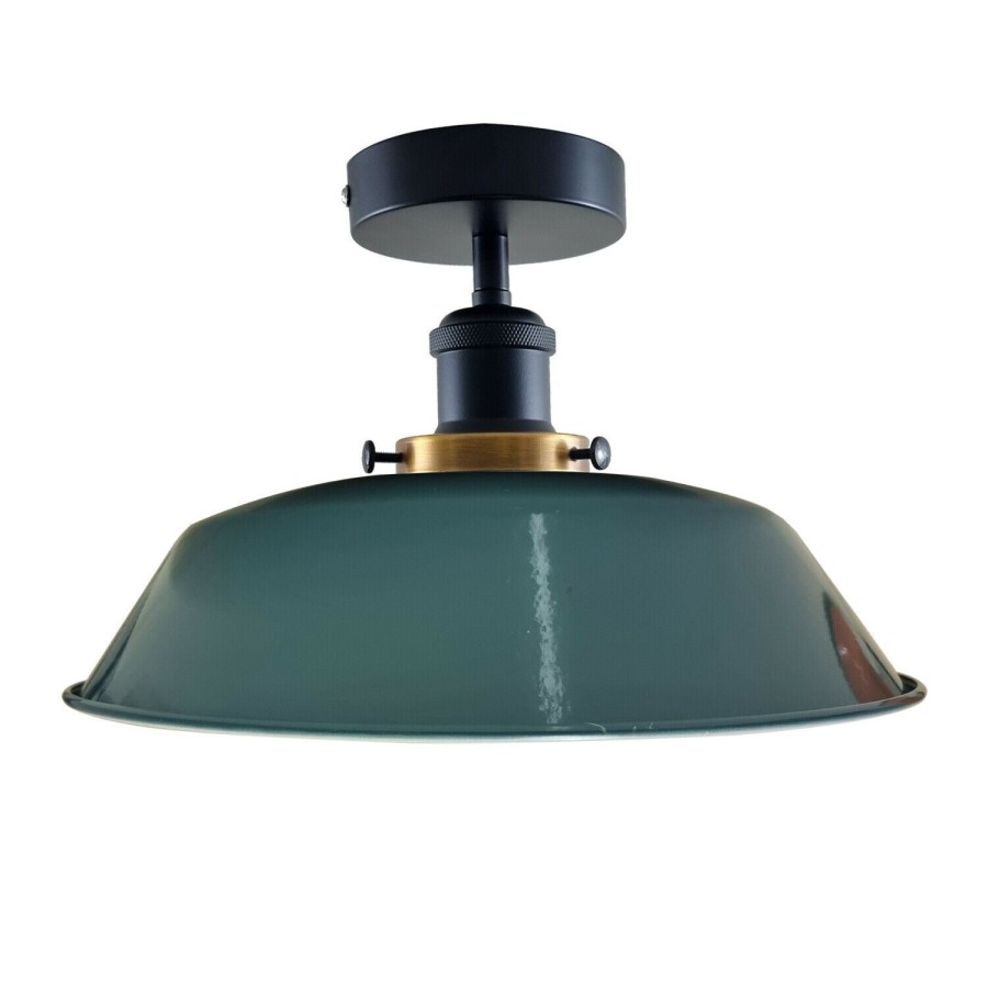 Modern Ceiling Light Fitting Flush Mount Light Metal Shade 1228 Blue Without Bulb