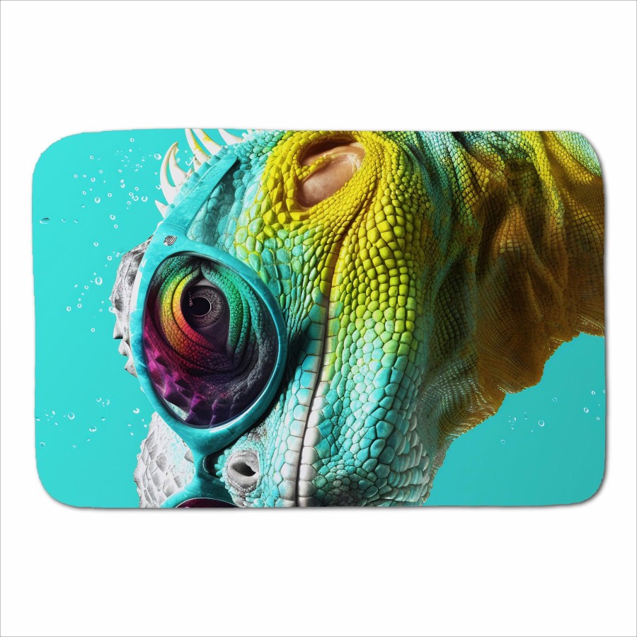 Click to view product details and reviews for Splashart Iguana Wearing Glasses Sherpa Blanket.