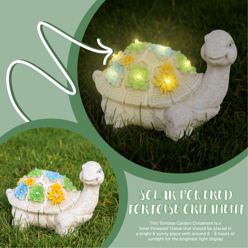 Solar Tortoise Statue (25x14x16cm)