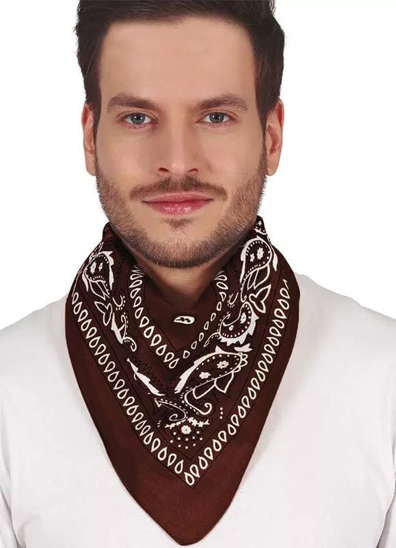 Click to view product details and reviews for Cowboy Bandana Brown.