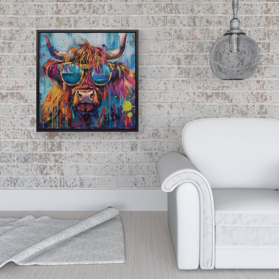 Click to view product details and reviews for Splashart Highland Cow With Glasses Framed Canvas 16 X 16 Black. Click to view product details and reviews for Splashart Highland Cow With Glasses Framed Canvas 16 X 16 Black.