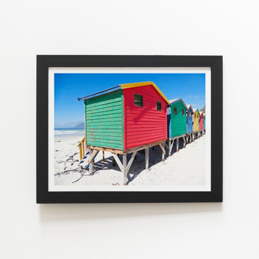 Click to view product details and reviews for Beach Cabins Art Prints 8 X 10 Black Frame.