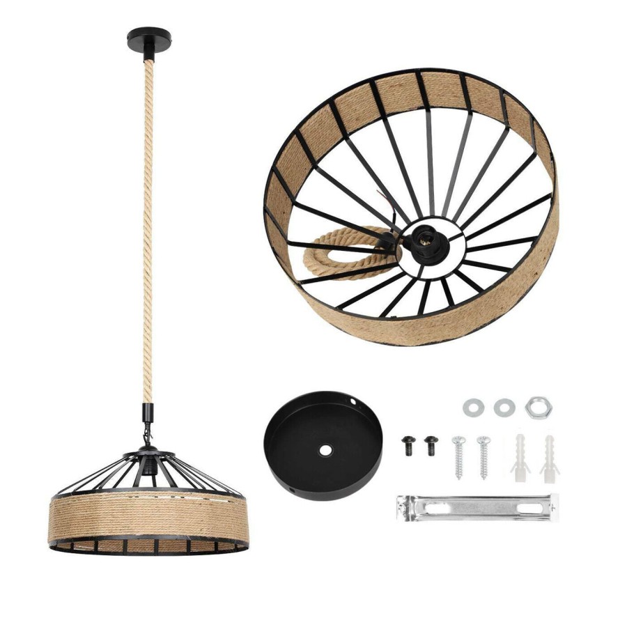 Click to view product details and reviews for Hemp Roped Lamp Ceiling Pendant Light Shade Vintage Kitchen Lighting Fixtures5070 30 Cm No.