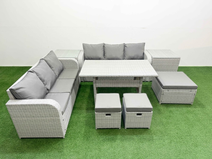 Click to view product details and reviews for Fimous Outdoor Garden Furniture Sets 9 Seater Wicker Rattan Furniture Sofa Sets With Rectangular Dining Table High Back Lounge Sofa 3 Stools 2 Side Ta. Click to view product details and reviews for Fimous Outdoor Garden Furniture Sets 9 Seater Wicker Rattan Furniture Sofa Sets With Rectangular Dining Table High Back Lounge Sofa 3 Stools 2 Side Ta.
