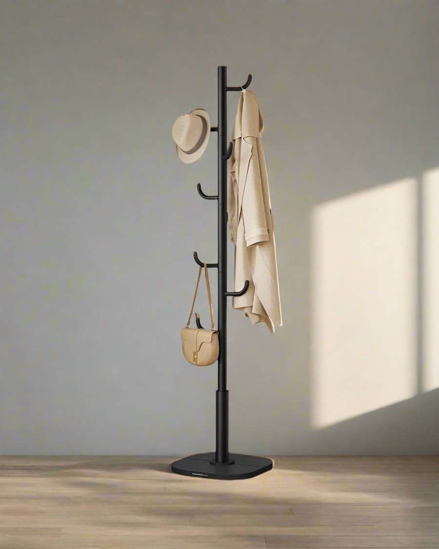 Tall Cactus-Shaped Coat Rack – 8 Sturdy Hooks for Coats