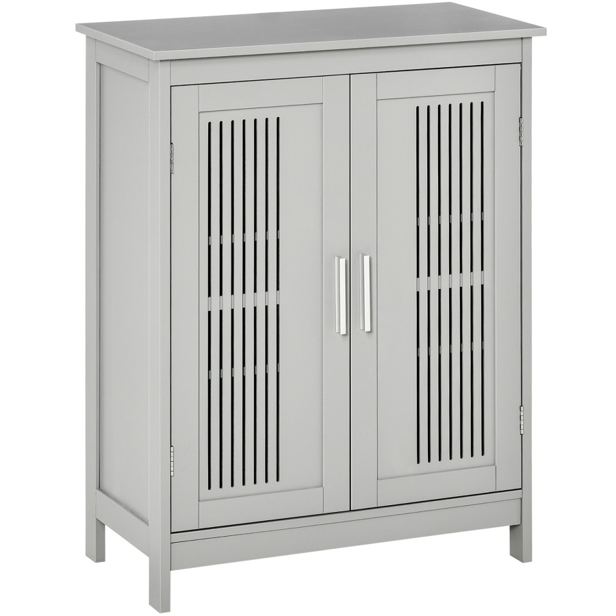 Click to view product details and reviews for Kleankin Narrow Bathroom Cabinet Slim Bathroom Storage Unit With Adjustable Shelves Freestanding Storage Cupboard 60 X 30 X 80 Cm Grey.