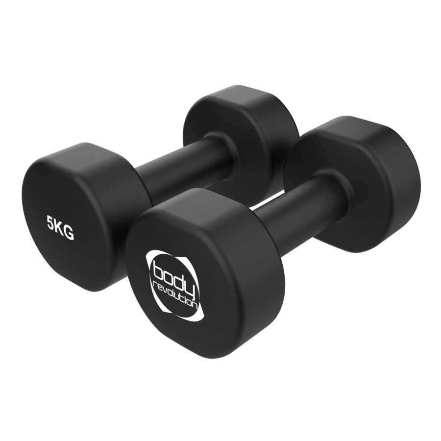 2 x 5KG Neoprene dumbbells