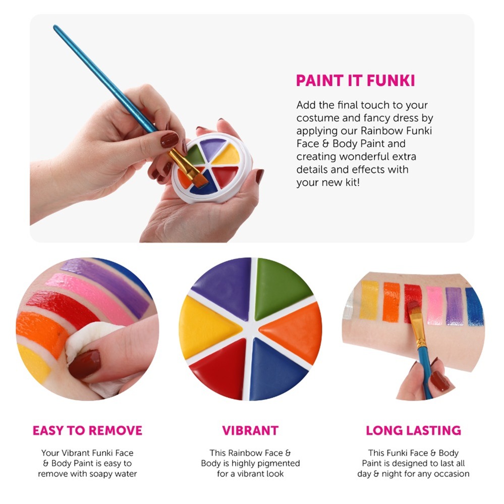 Funki Rainbow Face and Body Paint Pot