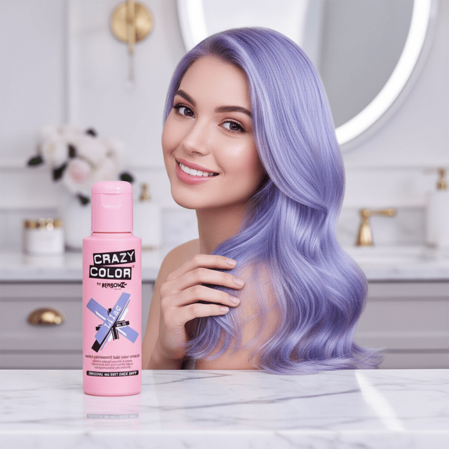 Crazy Color Lilac Semi-Permanent Hair Dye 100ml