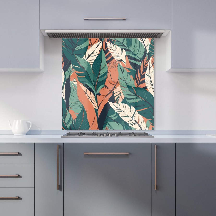 Click to view product details and reviews for Autumn Tropical Leaves Kitchen Splashback W600mm X H600mm.