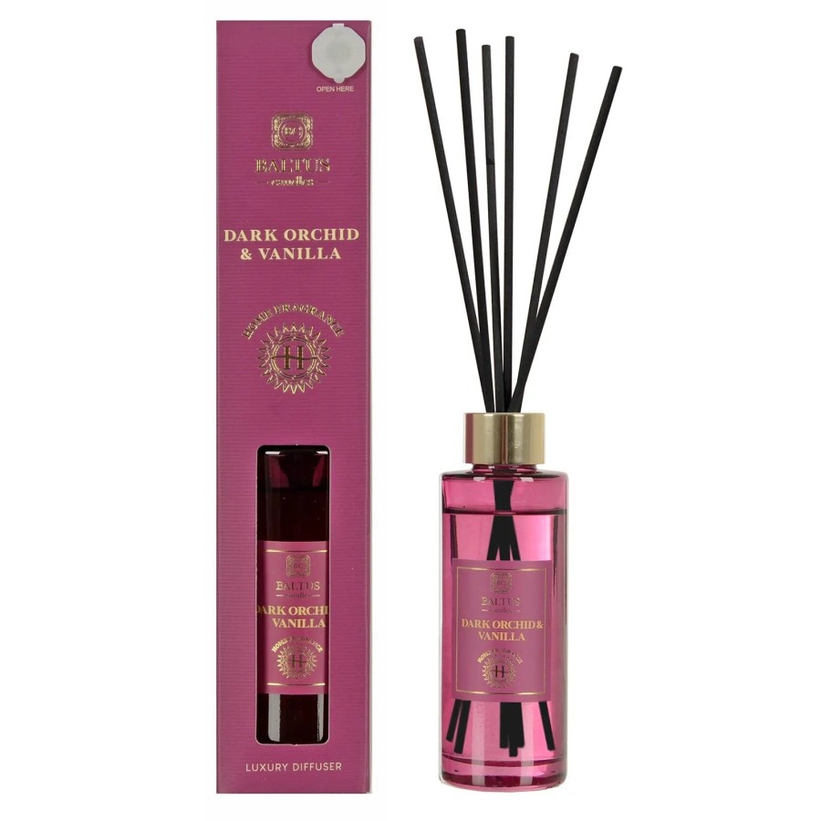 Click to view product details and reviews for Luxury Scented Reed Diffuser Home Fragrance Slim Glass Jar 90ml Dark Orchid Vanilla.
