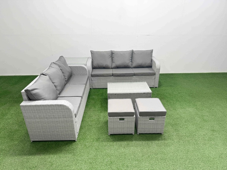 Click to view product details and reviews for Fimous Outdoor Garden Furniture Sets 8 Seater Wicker Rattan Furniture Sofa Sets With Rectangular Coffee Table High Back Lounge Sofa Stools Side Table. Click to view product details and reviews for Fimous Outdoor Garden Furniture Sets 8 Seater Wicker Rattan Furniture Sofa Sets With Rectangular Coffee Table High Back Lounge Sofa Stools Side Table.