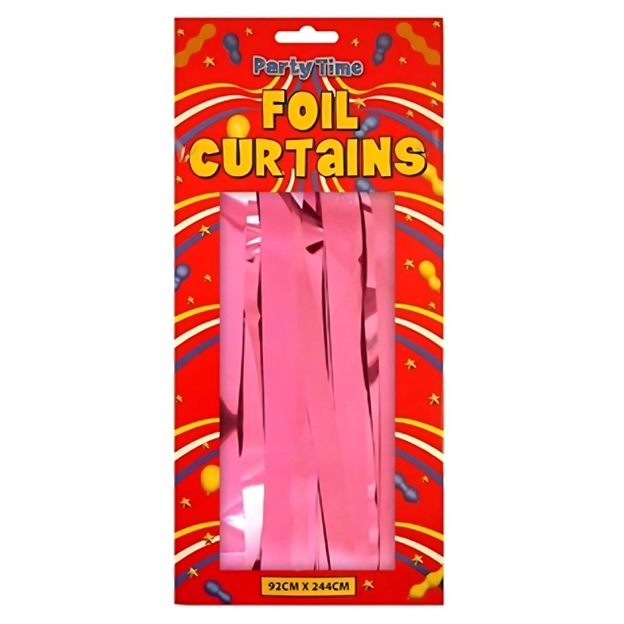 Foil Door Curtains Baby Pink