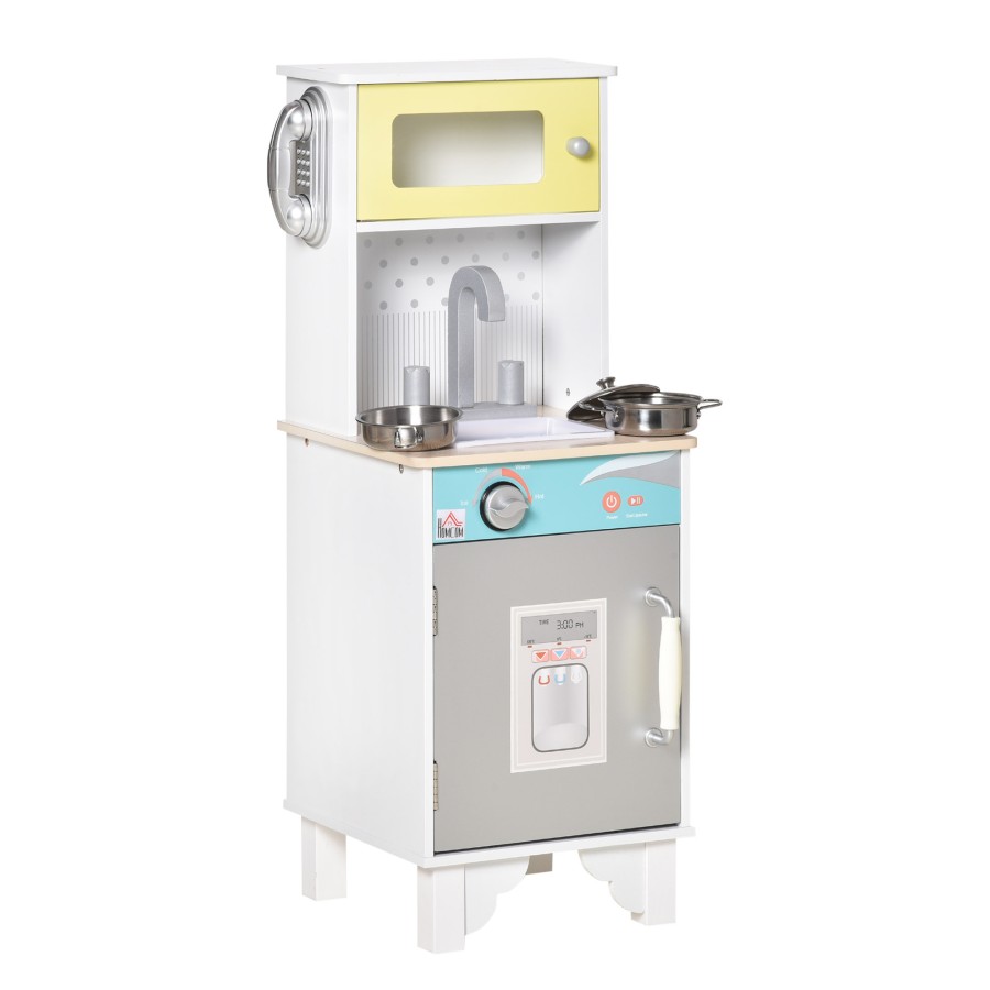 Click to view product details and reviews for Homcom Kids Wooden Toy Kitchen Pretend Playset With Sink Telephone For 3 6 Years.