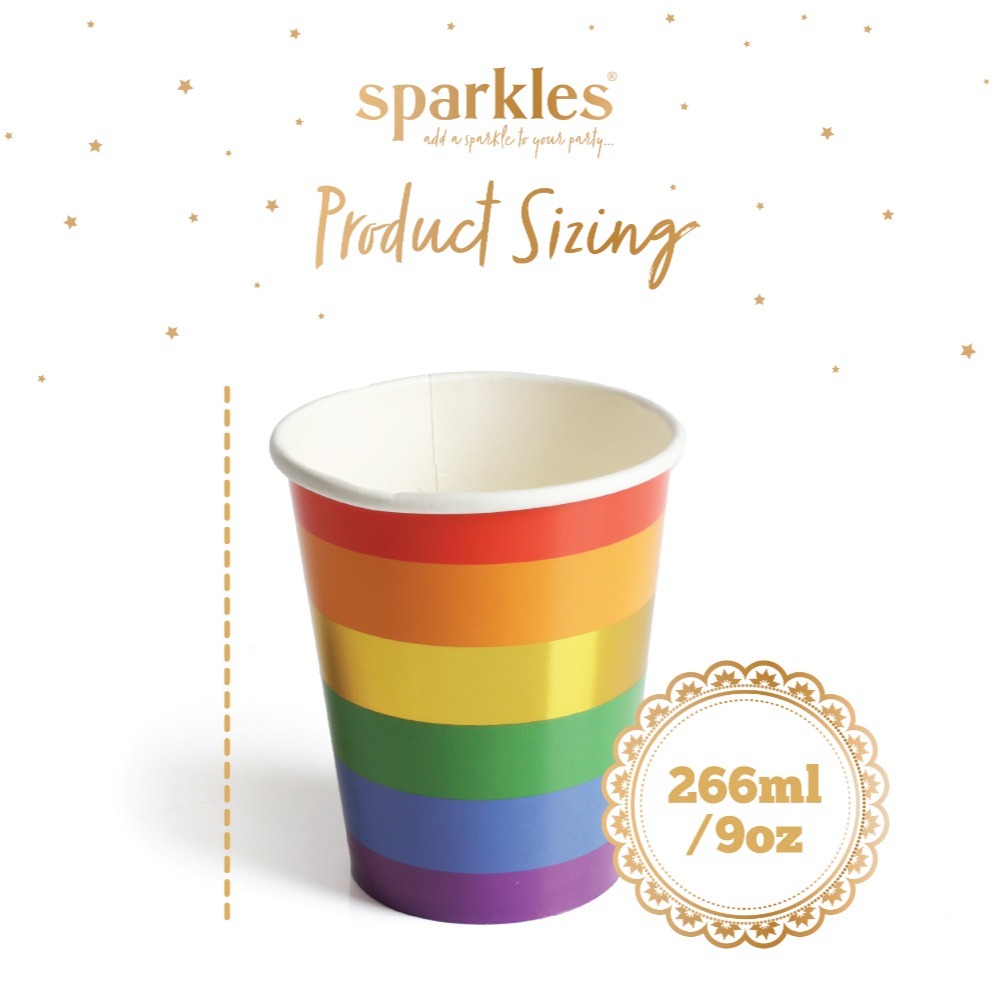 WHOLESALE Pack of 1920 9oz Rainbow Pride Party Cups