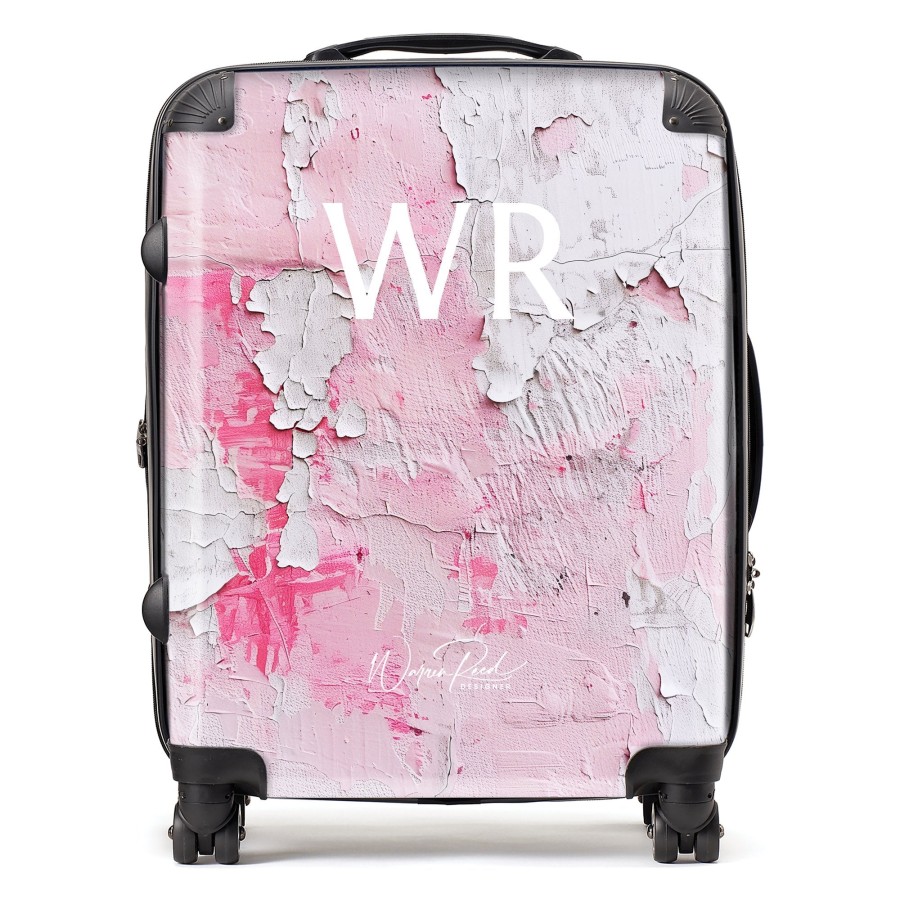 Click to view product details and reviews for Wr01142 Personalised Light Pink Textured Effect Initial Suitcase Cabin.