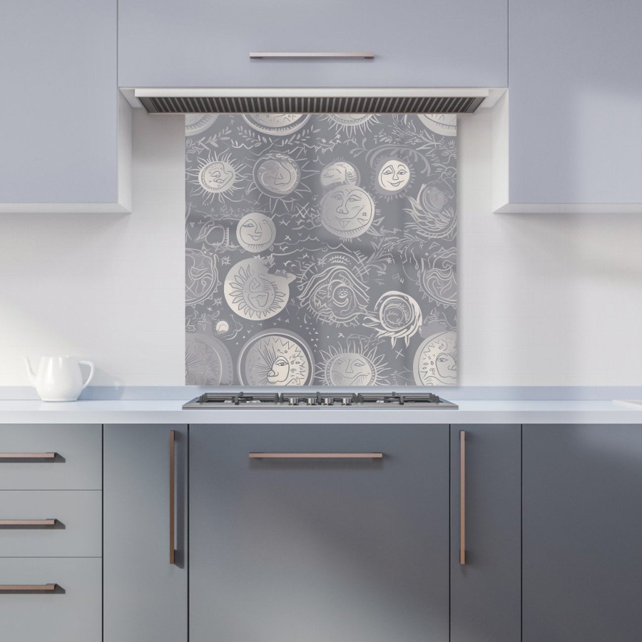 Click to view product details and reviews for Sun And Moon In Grey Kitchen Splashback W600mm X H650mm.
