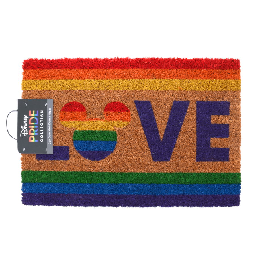Disney Pride Collection Mickey Mouse Love Coir Door Mat 60 x 40cm