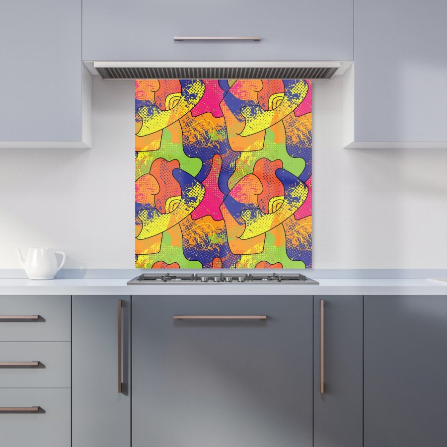 Click to view product details and reviews for Bright Abstract Pattern Kitchen Splashback W700mm X H650mm.