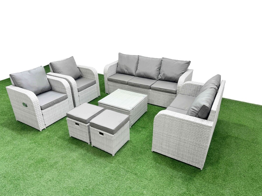 Click to view product details and reviews for Fimous Pe Rattan Garden Furniture Set Adjustable Chair Sofa Double Love Seat 2 Seater Sofa Lounge Set Square Coffee Table 2 Stools Light Grey. Click to view product details and reviews for Fimous Pe Rattan Garden Furniture Set Adjustable Chair Sofa Double Love Seat 2 Seater Sofa Lounge Set Square Coffee Table 2 Stools Light Grey.